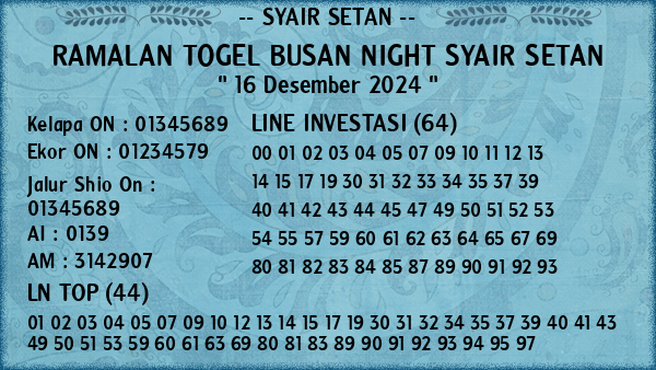 Prediksi Busan Night