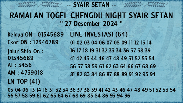 Prediksi Chengdu Night