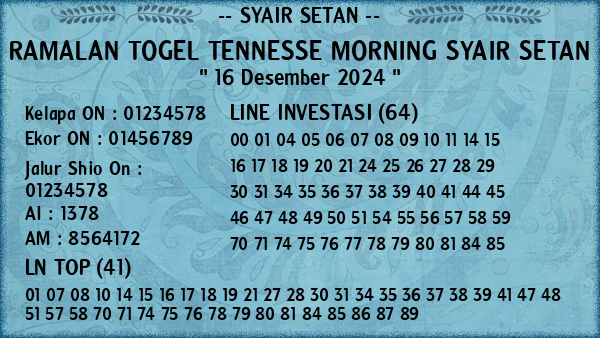 Prediksi Tennesse Morning