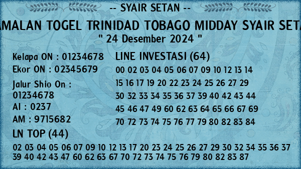 Prediksi Trinidad Tobago Midday