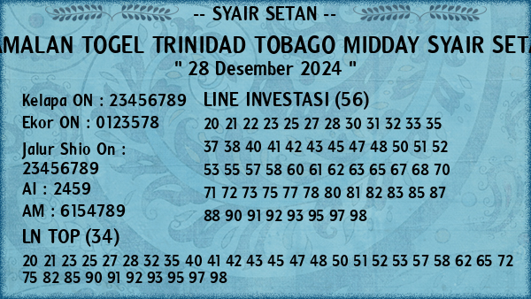 Prediksi Trinidad Tobago Midday