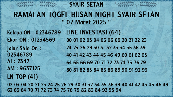 Prediksi Busan Night