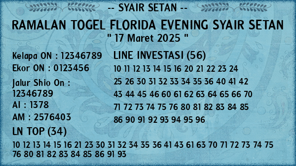 Prediksi Florida Evening