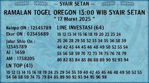 Prediksi Oregon 13:00 WIB