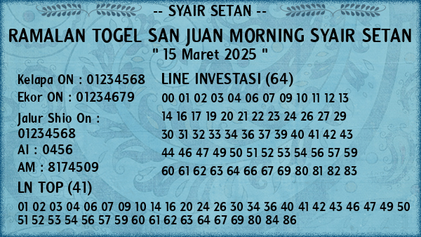 Prediksi San Juan Morning