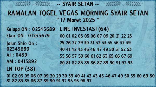 Prediksi Vegas Morning