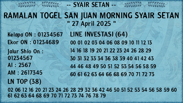 Prediksi San Juan Morning