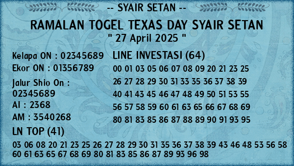Prediksi Texas Day