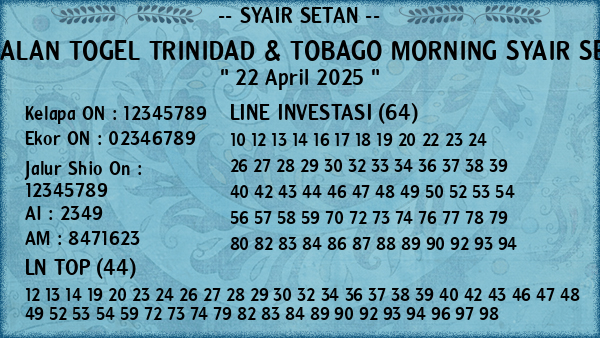 Prediksi Trinidad & Tobago Morning