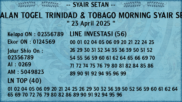 Prediksi Trinidad & Tobago Morning