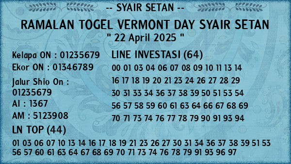 Prediksi Vermont Day