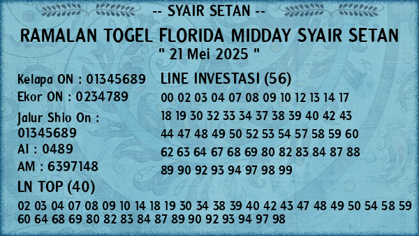 Prediksi Florida Midday