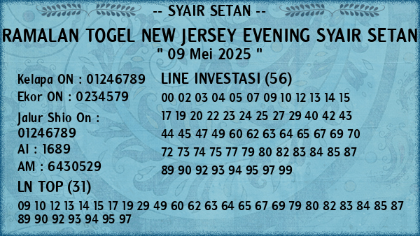 Prediksi New Jersey Evening