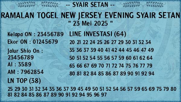 Prediksi New Jersey Evening