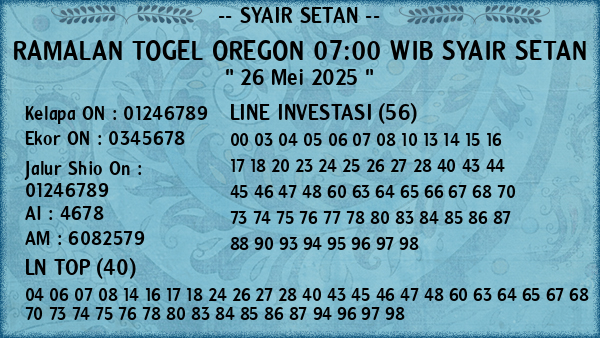 Prediksi Oregon 07:00 WIB
