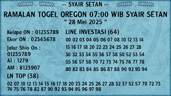 Prediksi Oregon 07:00 WIB