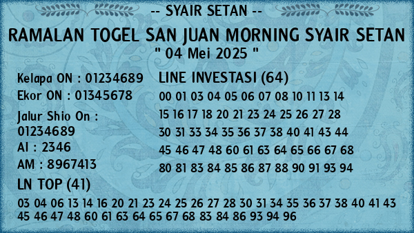 Prediksi San Juan Morning
