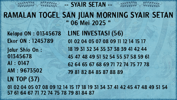 Prediksi San Juan Morning