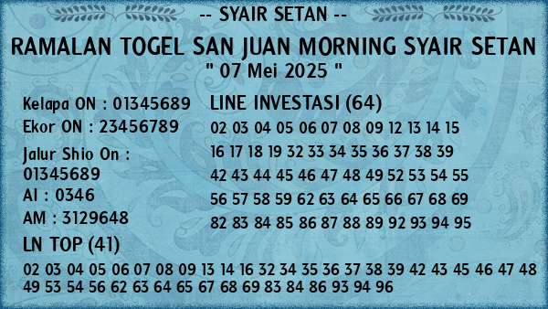 Prediksi San Juan Morning
