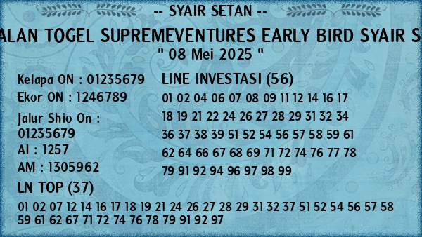 Prediksi Supremeventures Early Bird