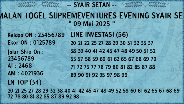 Prediksi Supremeventures Evening