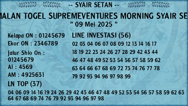 Prediksi Supremeventures Morning