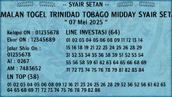 Prediksi Trinidad Tobago Midday