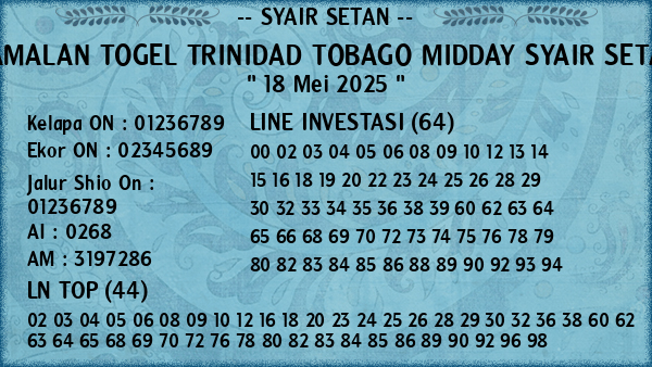 Prediksi Trinidad Tobago Midday