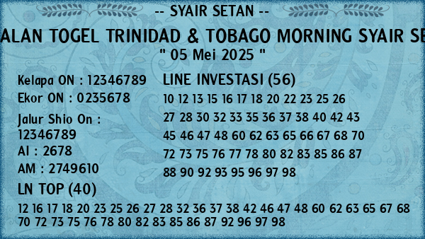 Prediksi Trinidad & Tobago Morning