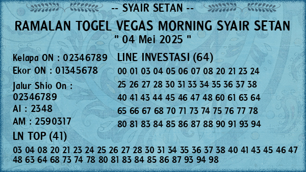 Prediksi Vegas Morning