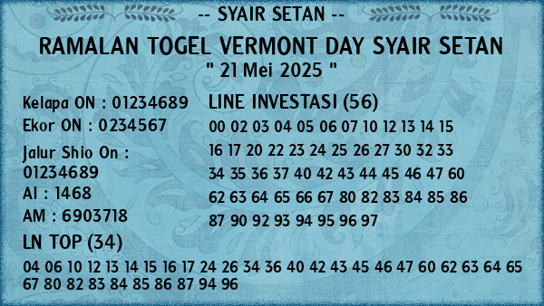 Prediksi Vermont Day