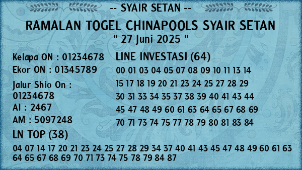 Prediksi Chinapools