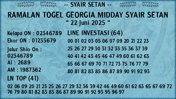 Prediksi Georgia Midday
