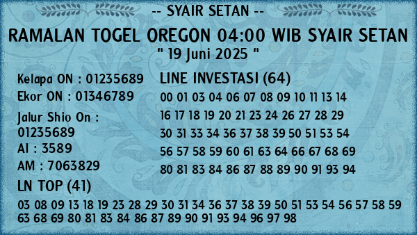 Prediksi Oregon 04:00 WIB