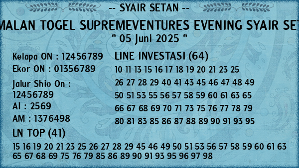 Prediksi Supremeventures Evening