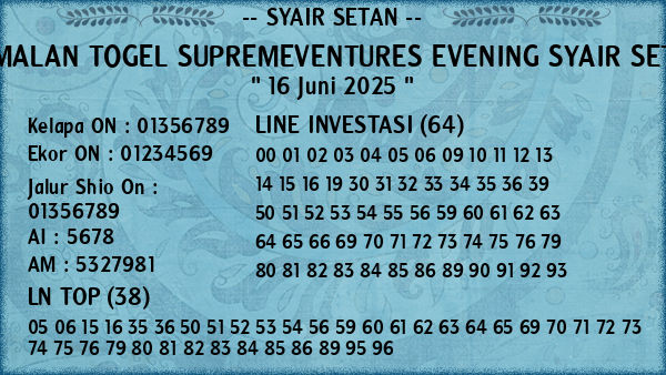 Prediksi Supremeventures Evening