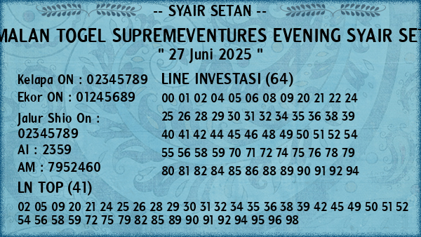 Prediksi Supremeventures Evening