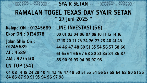 Prediksi Texas Day