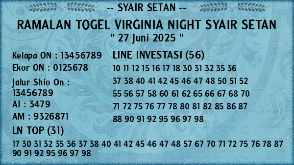 Prediksi Virginia Night