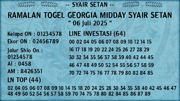 Prediksi Georgia Midday