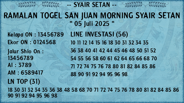 Prediksi San Juan Morning