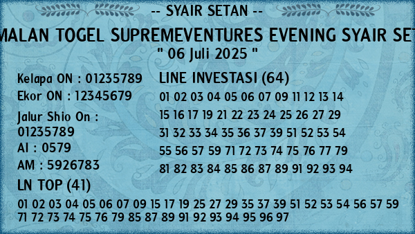 Prediksi Supremeventures Evening