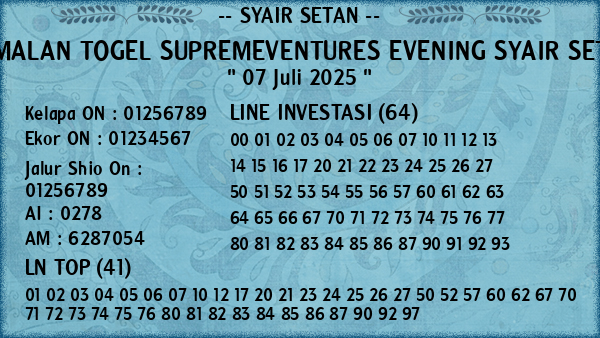 Prediksi Supremeventures Evening