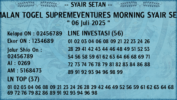 Prediksi Supremeventures Morning