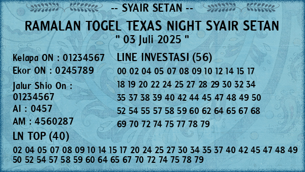 Prediksi Texas Night