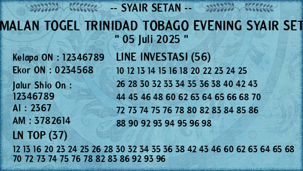 Prediksi Trinidad Tobago Evening