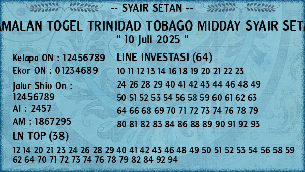 Prediksi Trinidad Tobago Midday
