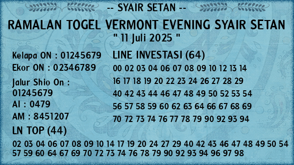 Prediksi Vermont Evening