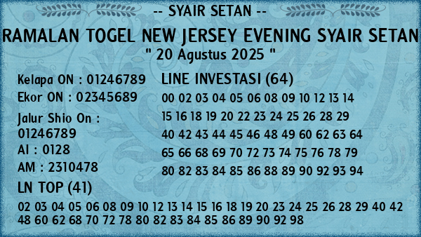 Prediksi New Jersey Evening