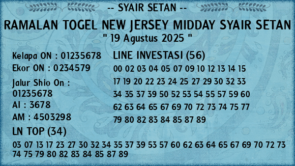 Prediksi New Jersey Midday